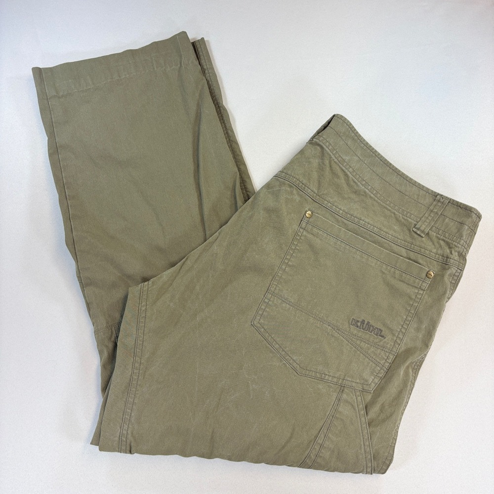 KUHL Revolvr Pants Mens 40x32 Khaki Stretch Hiking Outdoor Gorpcore Travel 5232